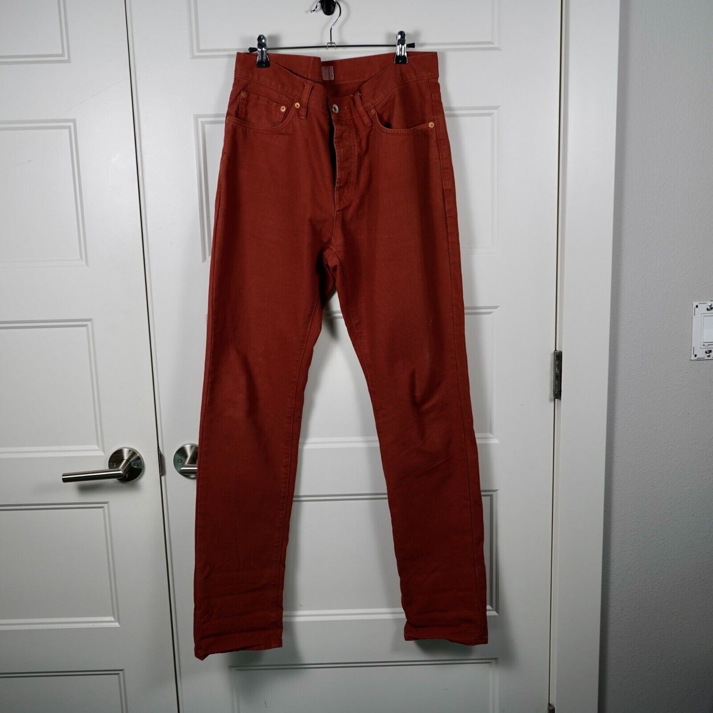 JACK SPADE Canvas Pants Jeans Sz 33 x 32 Cotton Burnt Orange