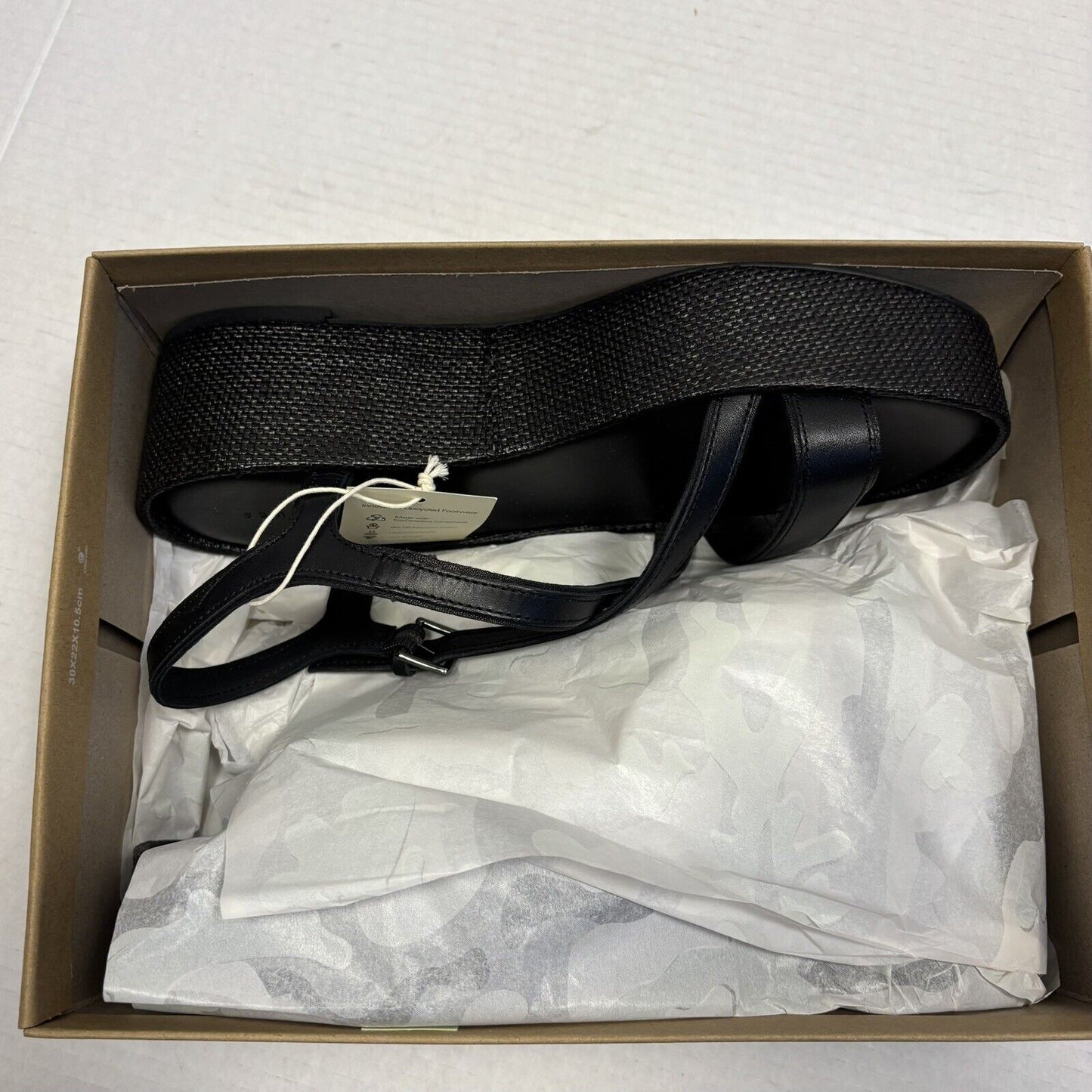 Sanctuary Women's Black Leather Platform Sandals Shoe Size 10 New In Box