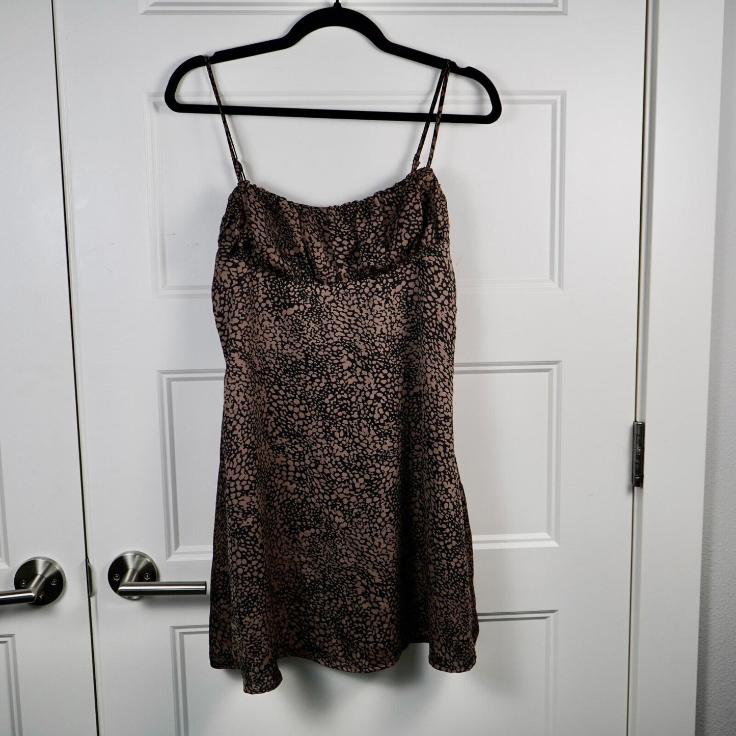 Urban Outfitters Lexington Empire Waist Mini Dress Medium Brown Multi Y2K