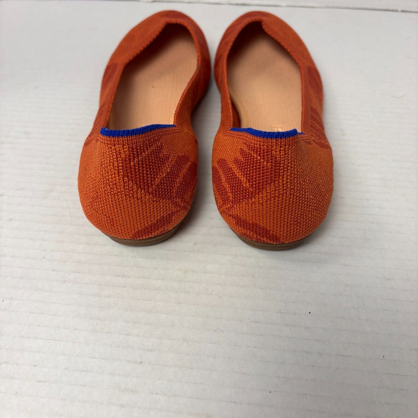 Rothy's the FLAT Orange Floral Women's Slip on Loafer Shoes Size 7.5