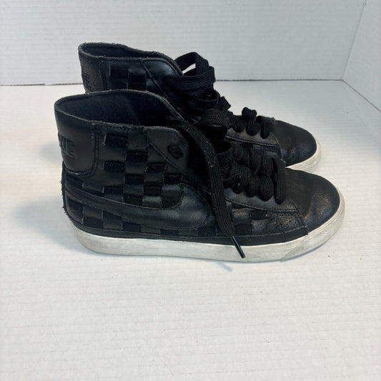 Nike Blazer Mid Woven black leather lace up womens US 6.5 sneakers shoes weave