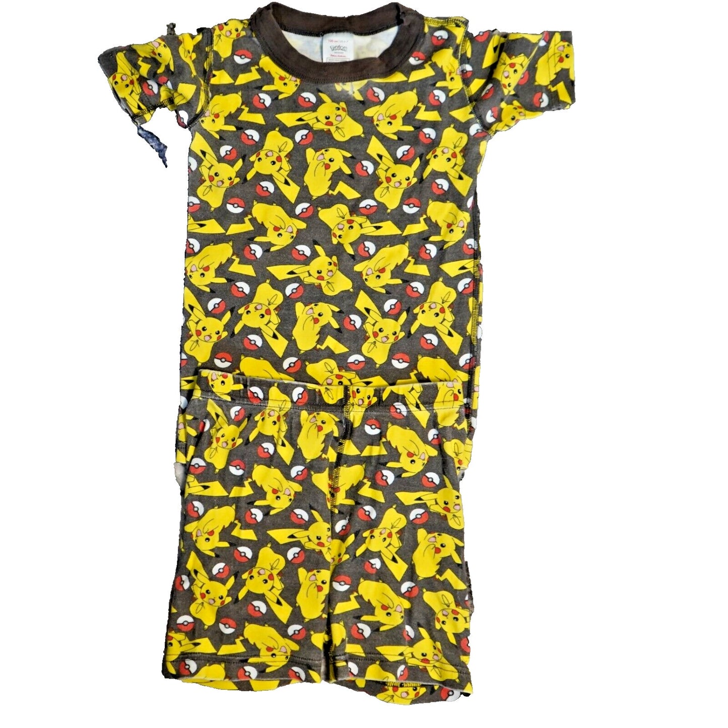 Hanna Andersson Pajamas Short Set Size 6-7 120 Pokemon theme pikachu Pima cotton