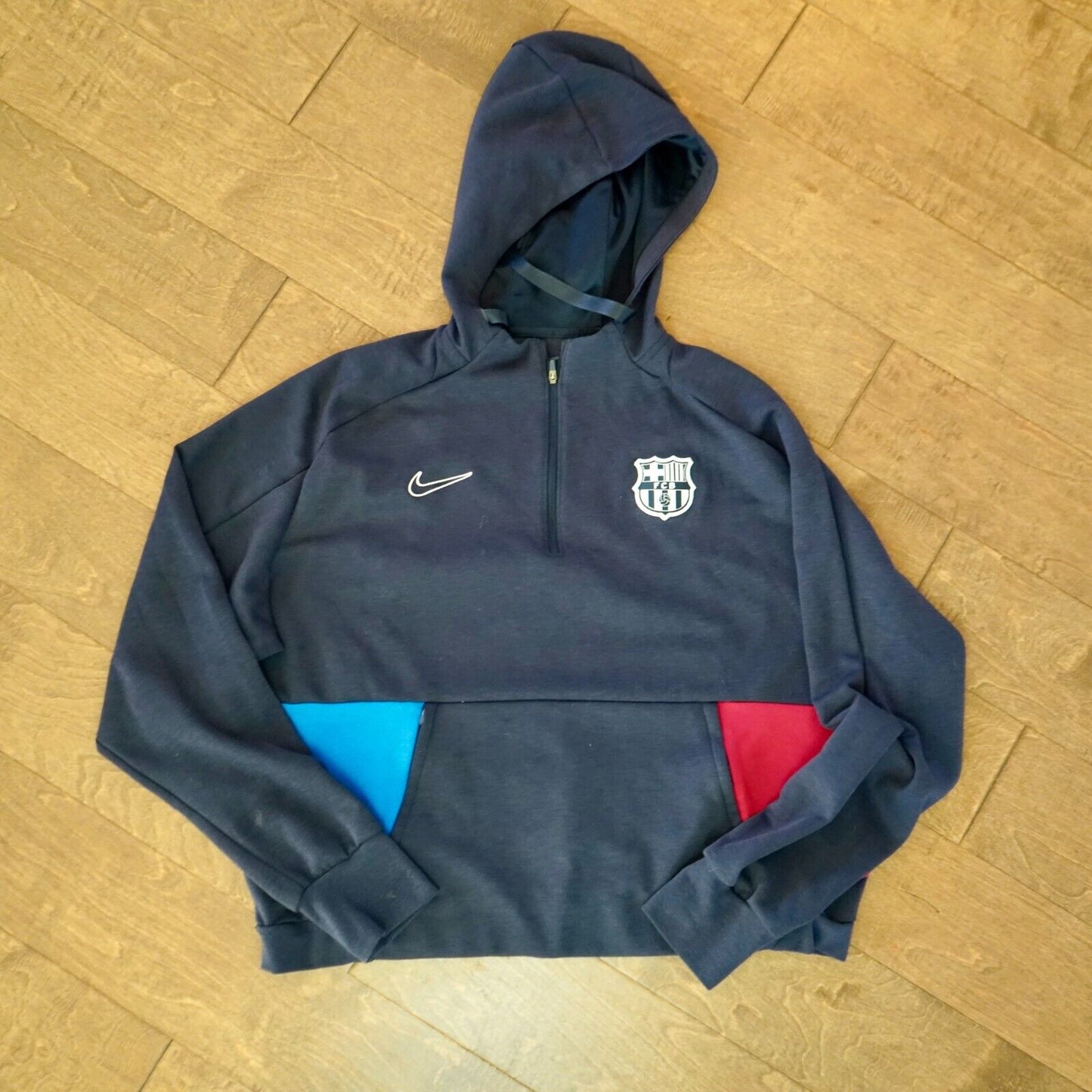 Nike Hoodie FC Barcelona Barça Women's Travel Hoodie Size XL Navy DH7930-492