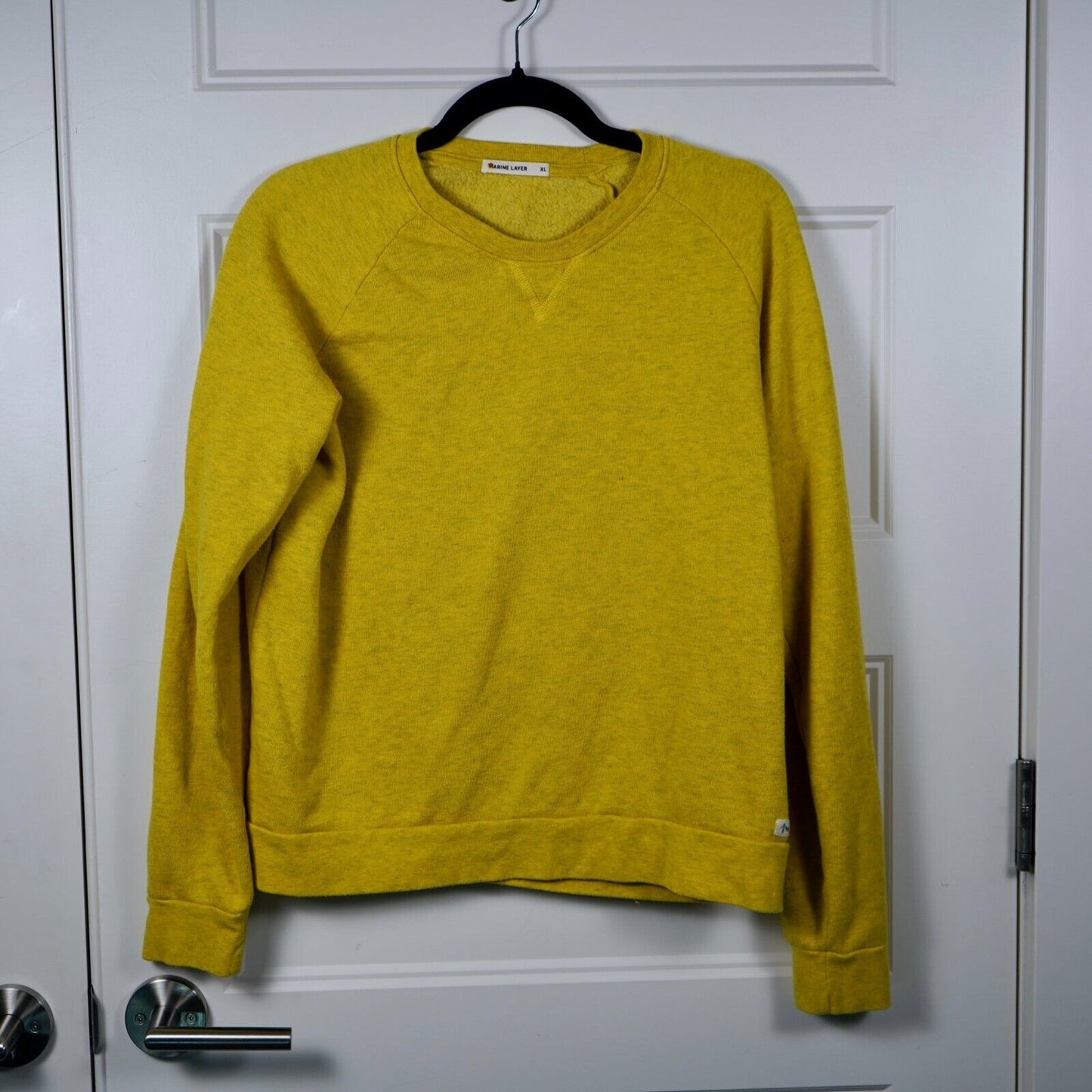 Marine Layer Womens XL Yellow June Vintage Terry Sweatshirt