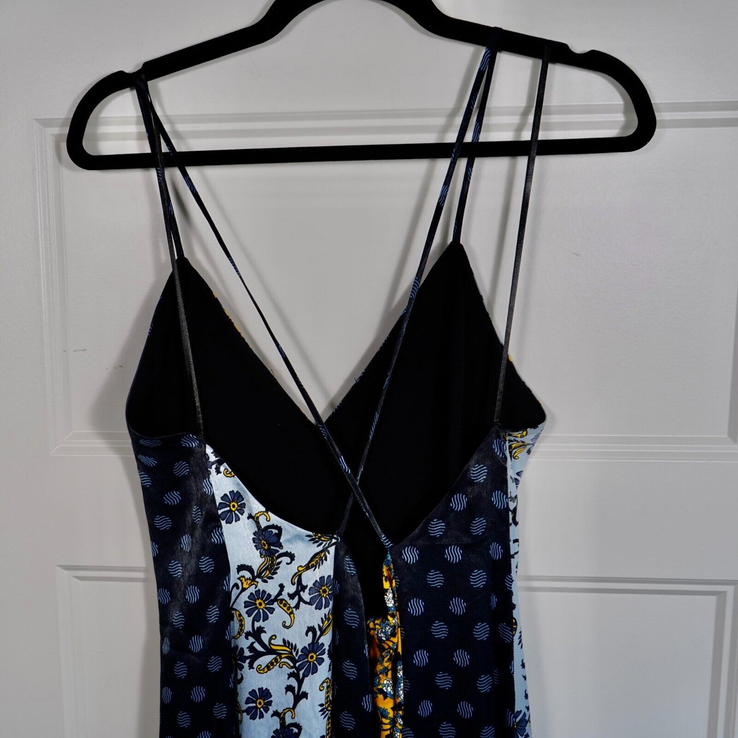 Topshop Godet Mixed Print Midi Bohemian Slip Floral Strappy Dress Size 6