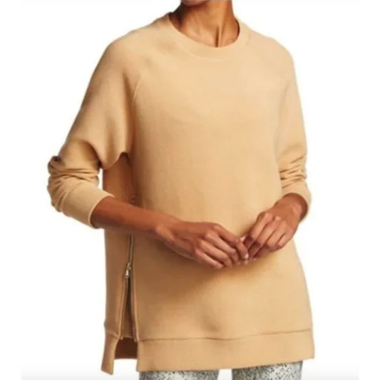 Varley Manning Sweatshirt Tan Overized S with side zips