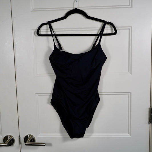 knix Classic one piece Swimsuit Size M Black Removable Cups