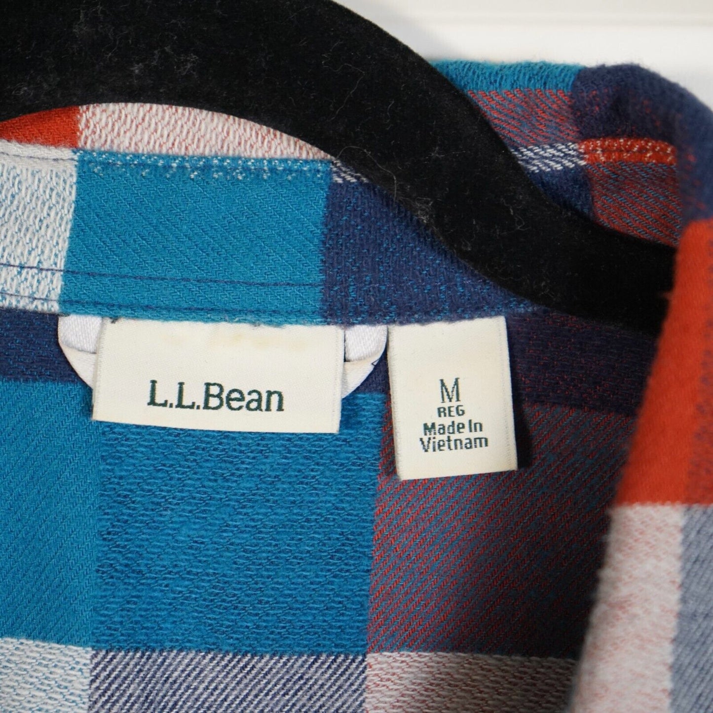 LL Bean Fall Flannel Plaid Shirt Jacket with Pockets Size M