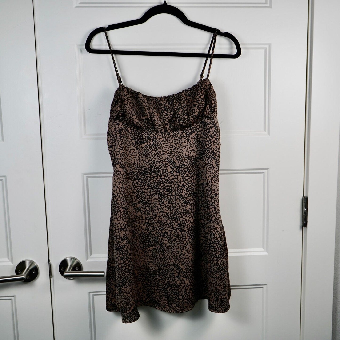 Urban Outfitters Lexington Empire Waist Mini Dress Medium Brown Multi Y2K