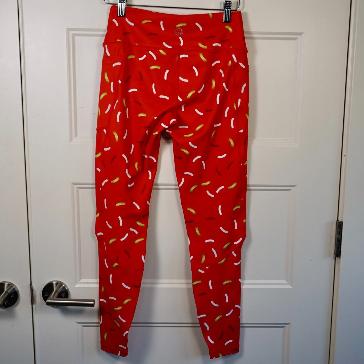 FMFM Feed Me Fight Me Donut Leggings Red Size Small EUC