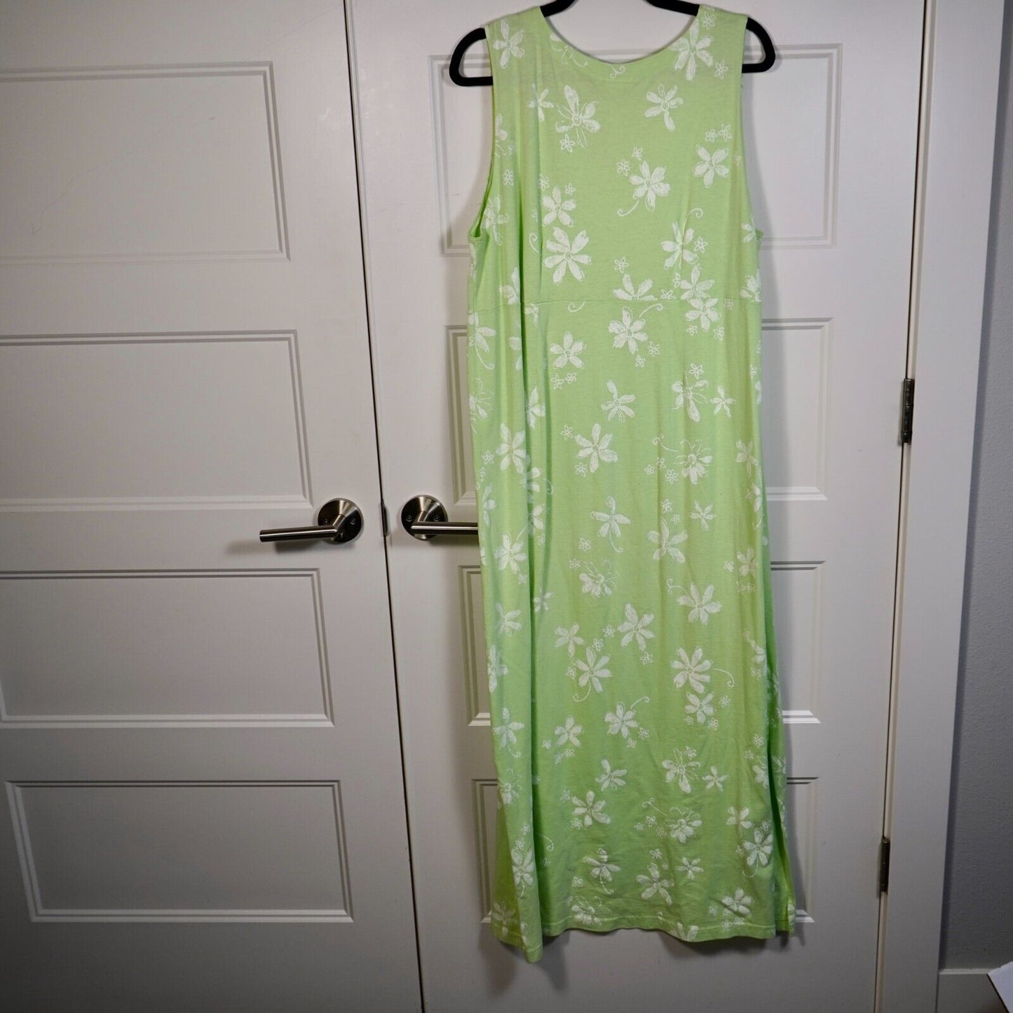 VTG 90's Fresh Produce Womens Size XL V-Neck Tank Dress Midi Green